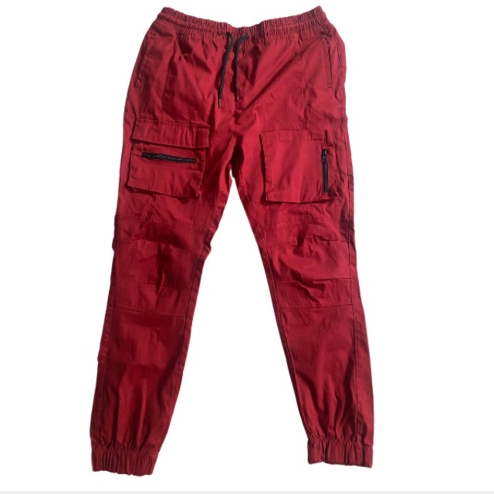 RETRO STITCH Men’s Large Maroon Red Multi Pocket Pants